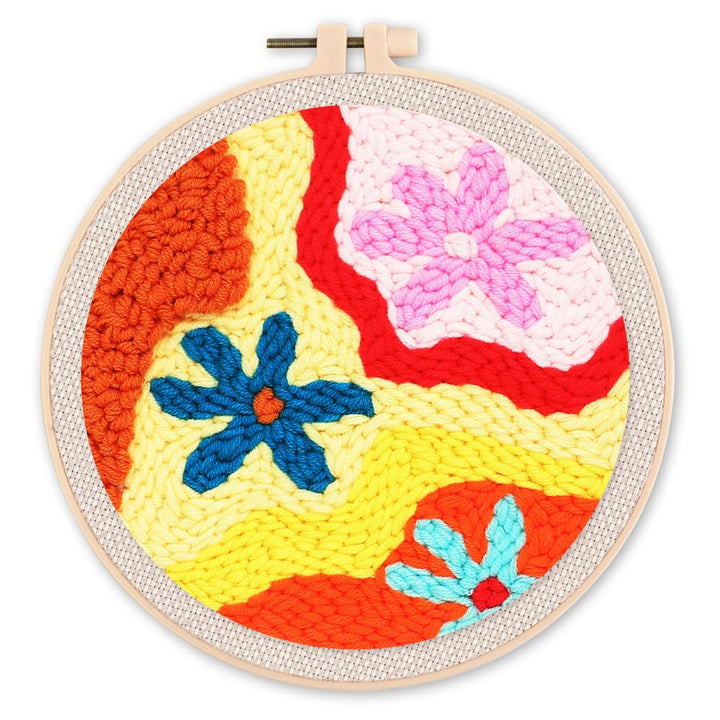 Figured'Art Punch Needle Set für Erwachsene - Stickerei, ideal für Anfänger - Blumen im Herbst - 20x