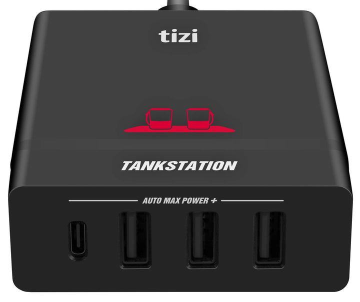 equinux tizi Tankstation USB-C + 3 USB-A (75W) mit bis zu 60W USB-C PD Leistung - 4-Port-Ladegerät m