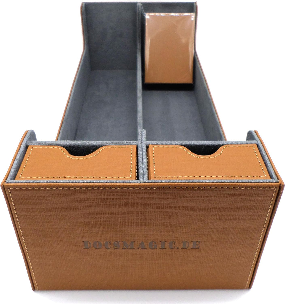 docsmagic.de Premium 2-Row Trading Card Storage Box Gold + Trays & Divider - MTG PKM YGO - Aufbewahr