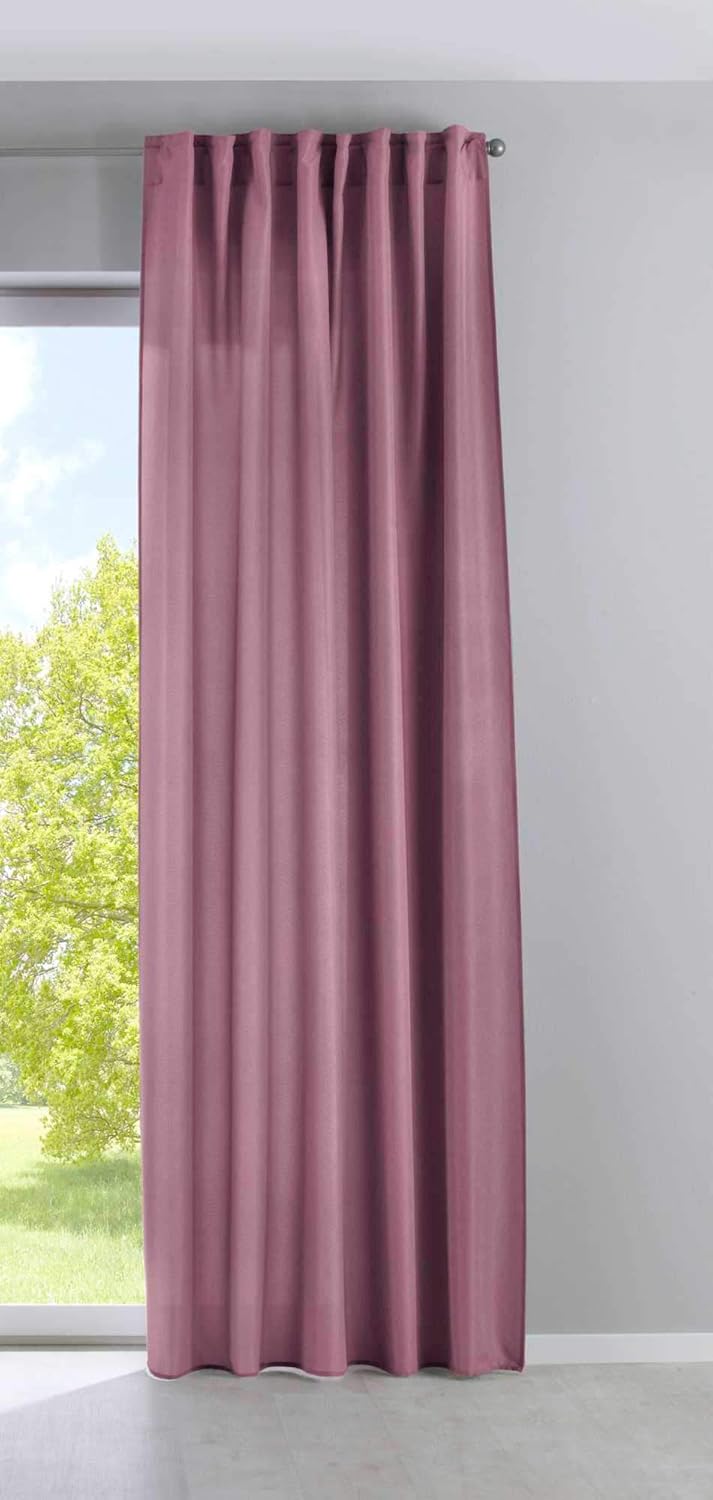 2er Set Vorhänge Verdeckte Schlaufen Cationic »JENA« HxB 145x140 cm Altrosa Blickdicht Leinen Optik