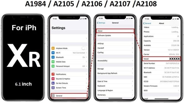 Smartex® Backcover aus Glas + Rahmen kompatibel mit iPhone XR | Rückseite Cover + Frame (Schwarz) XR