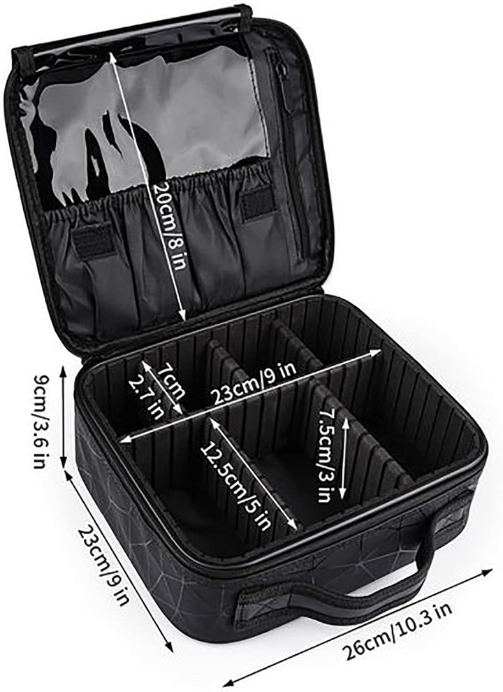 CALIYO Kosmetiktasche Damen Portable Kosmetikkoffer Damen, Professionelle Make up Tasche Schminktasc