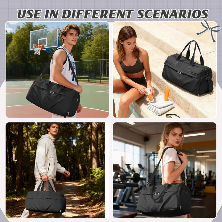 HYC00 Sport Duffel Bag Damen Sporttasche mit Schuhfach Reisetasche Damen Weekender Travel Bag Handge