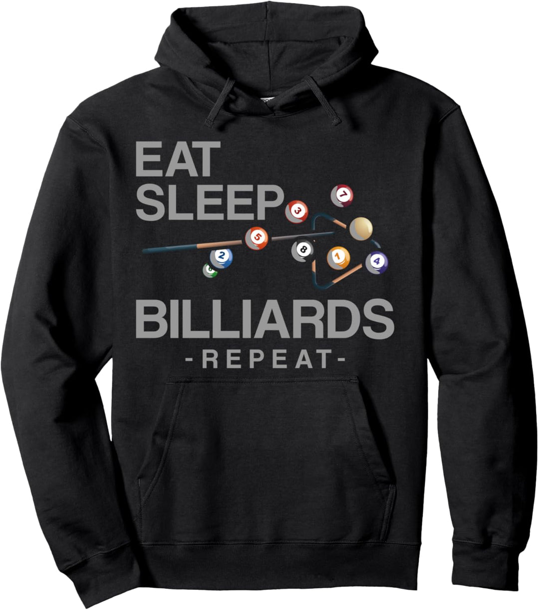 Billard-Billard-Spieler-Ball, zum Schlafen, Billard-Wiederholen Pullover Hoodie