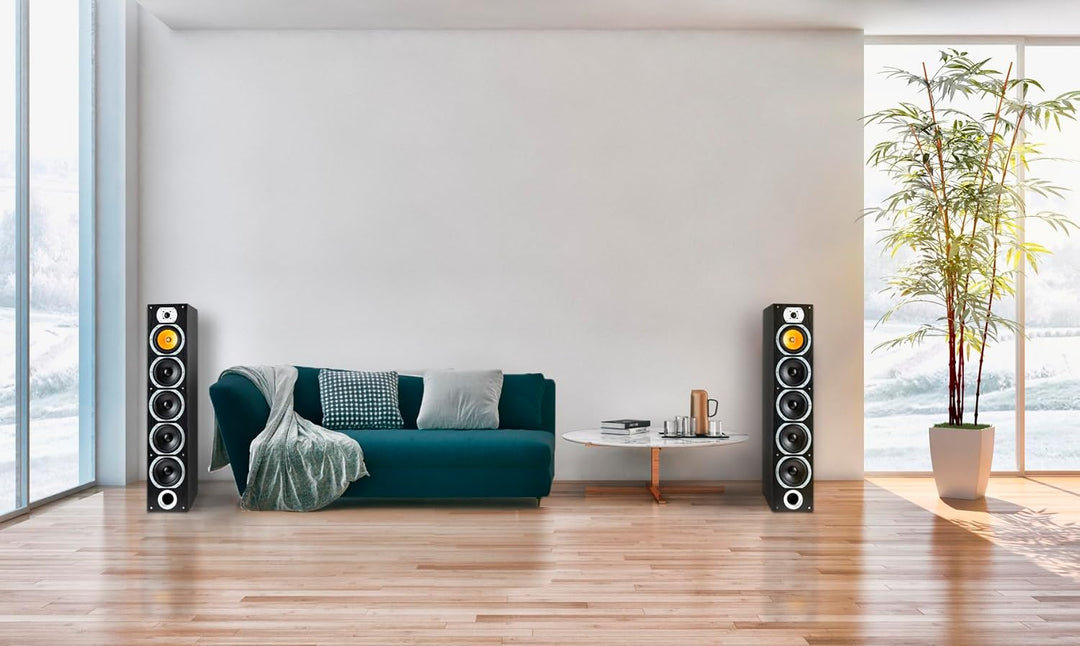 Bennett & Ross Exosphere 4-Wege HiFi Standlautsprecher Paar (200W RMS, 6,5" Subwoofer, 6,5" Tieftöne