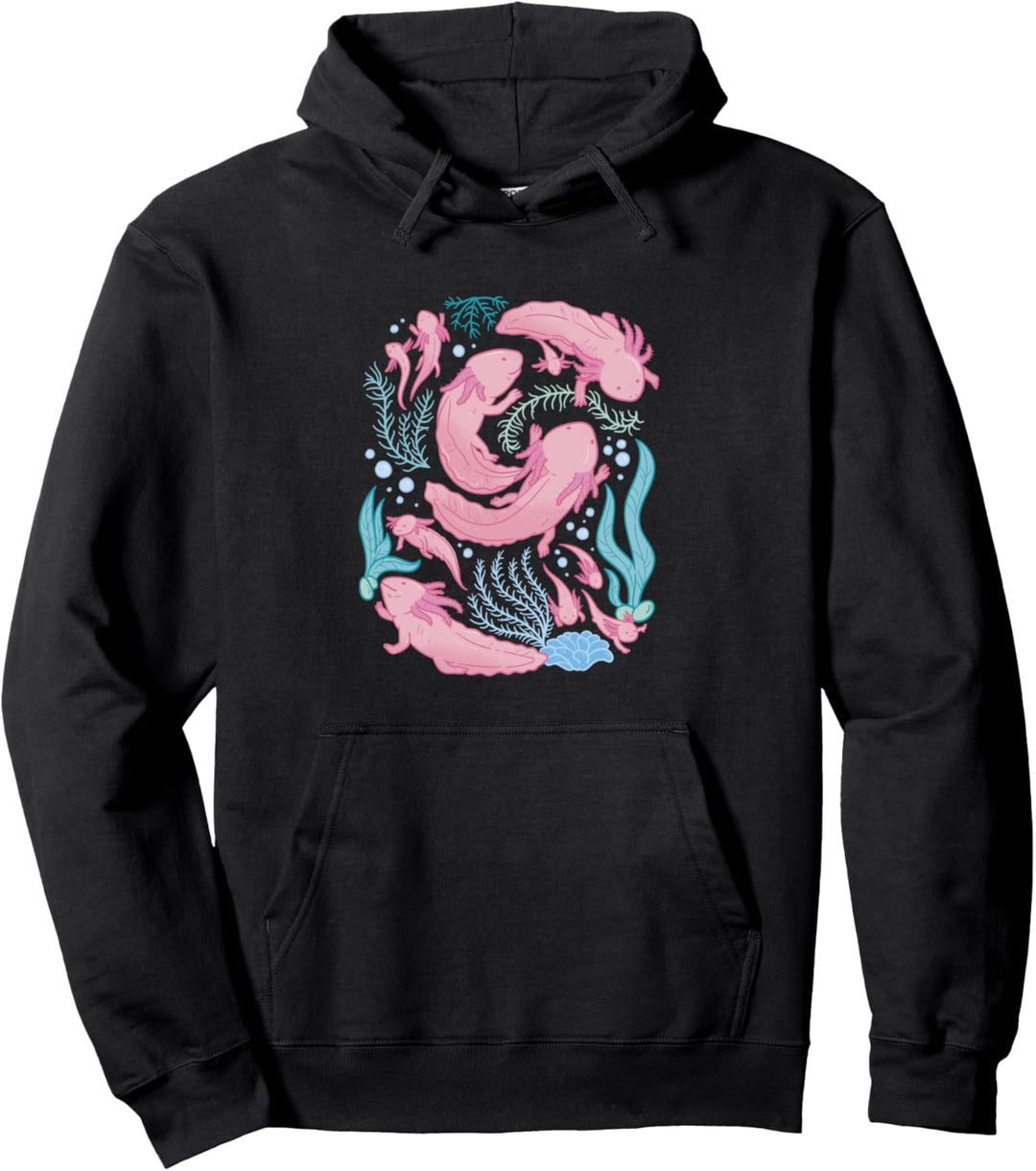 Axolotl Familie Axolotl Pullover Hoodie