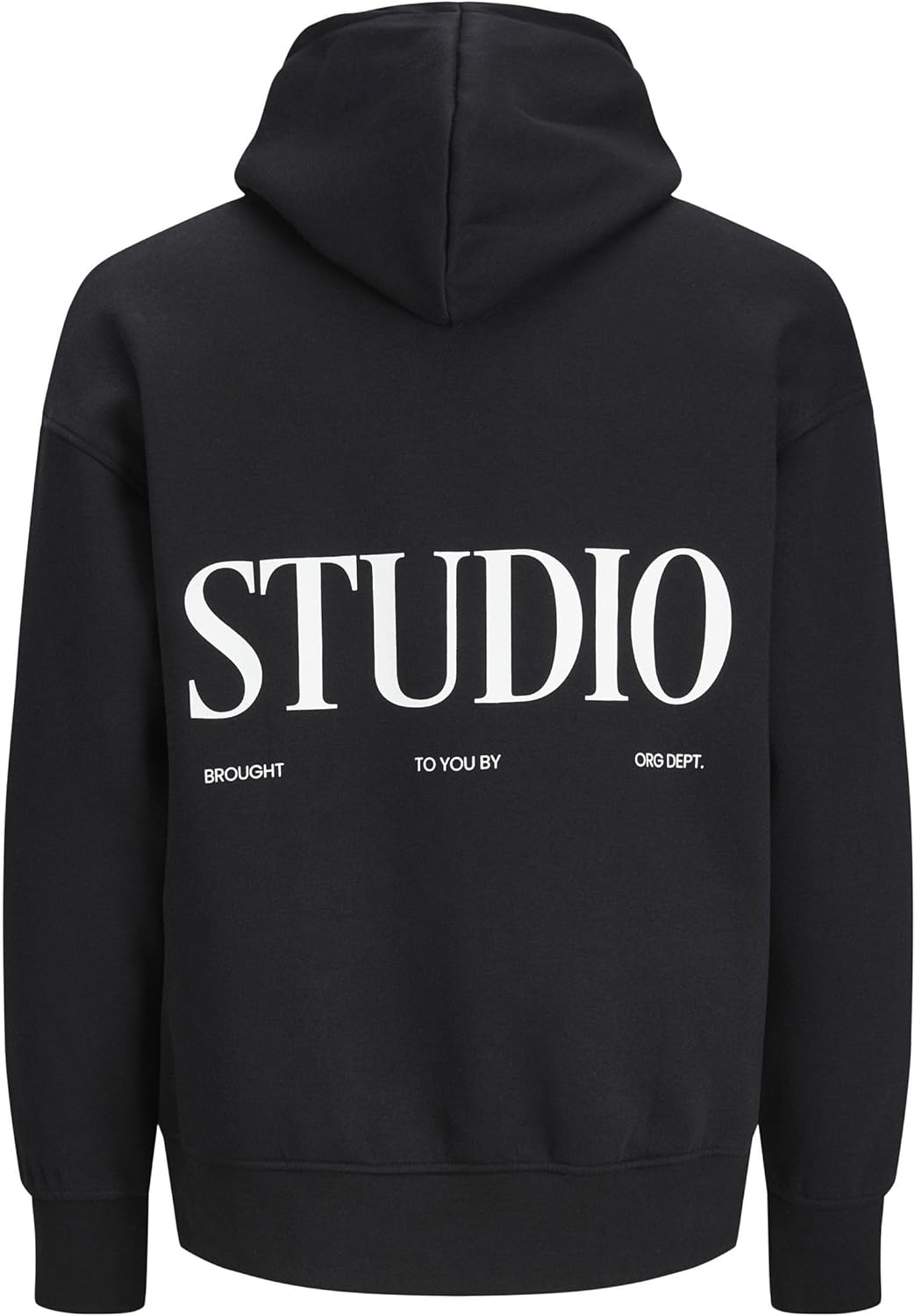 JACK & JONES Male Kapuzenpullover Gedruckt Kapuzenpullover S Schwarz, S Schwarz