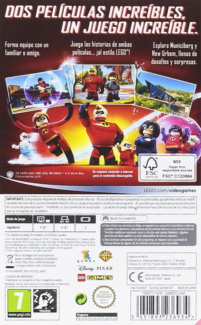 Warner Bros. Spiele LEGO Disney/Pixar : Les Indestructibles Nintendo Switch