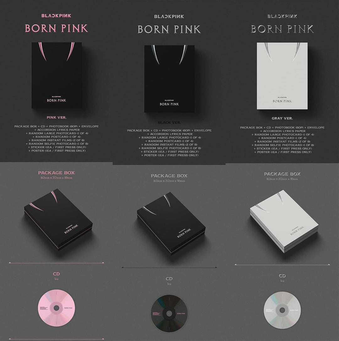 BLACKPINK - BORN PINK [BOX SET ver.] 2nd Album+Folded Poster (BLACK ver.)