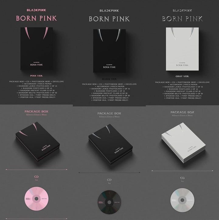 BLACKPINK - BORN PINK [BOX SET ver.] 2nd Album+Folded Poster (BLACK ver.)
