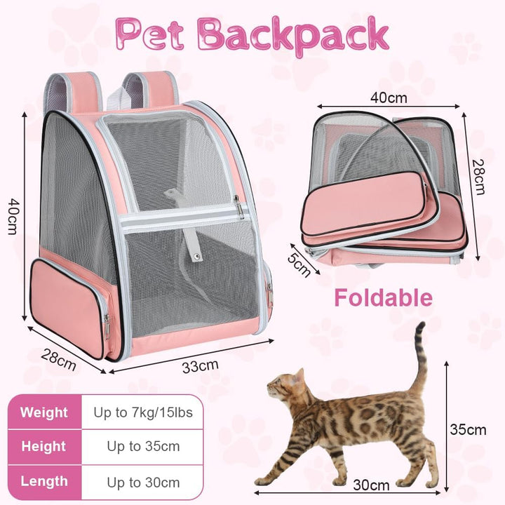 Alaoo Katzenrucksack, Hunderucksack,Transport Hunderucksack Faltbare mit Sicherheitsgurten und Verdi