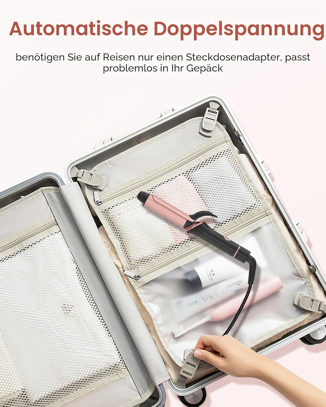 UKLISS Mini Lockenstab für Kurze Haare, 25mm Reise Lockenstab Kleine Locken, LCD Display 120-200℃, m