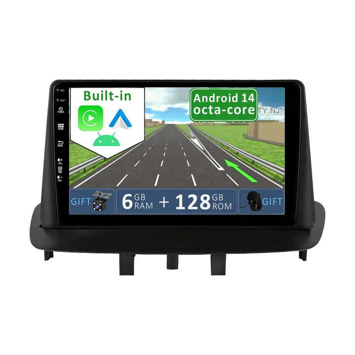 [6GB+128GB] Android 14 Autoradio für Renault Megane 3 (2009-2014)-2 Din-[Integriertes Wireless CarPl
