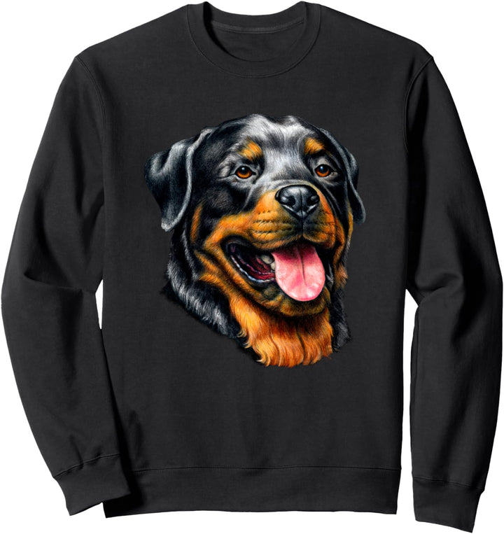 Rottweiler Vollgesichts-Portrait Sweatshirt