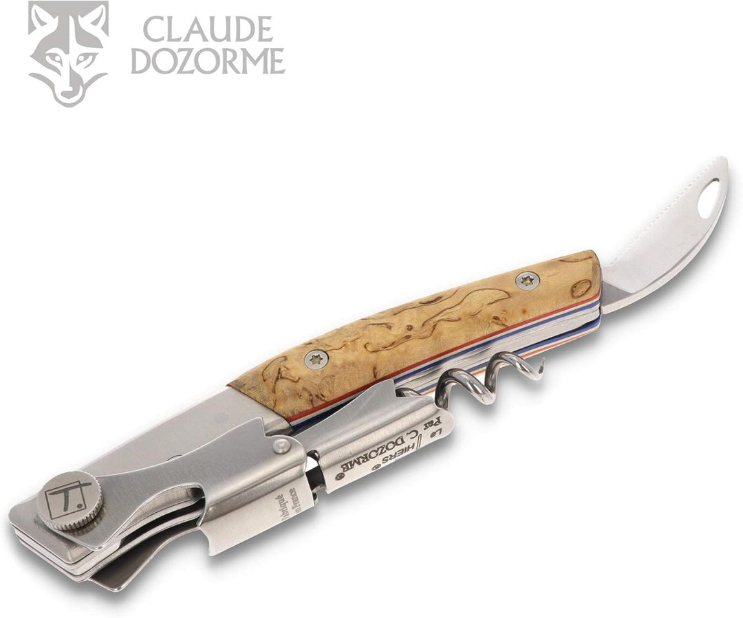 Claude Dozorme Kellnermesser - Sondermodell Frankreich Flagge - Original Le Thiers Sommelier - Griff