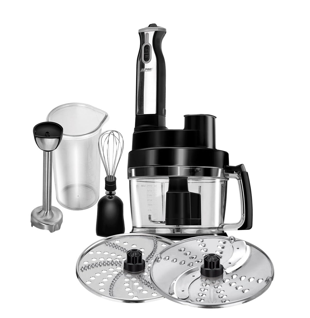 MPM - Komplette Küchenmaschine - Küchenmaschine mit Zubehör - Küchenroboter Schwarz - 800W, 800W