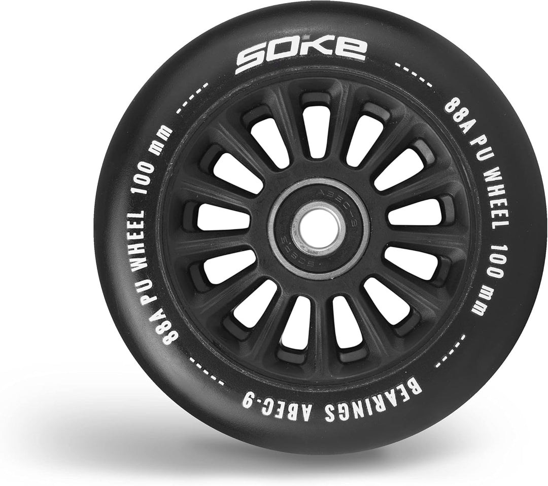 SOKE Scooter Räder 1679, 5x12x12cm, Zwei Stück, Gold, Langlebig, für Kinder, Jugendliche, Erwachsene