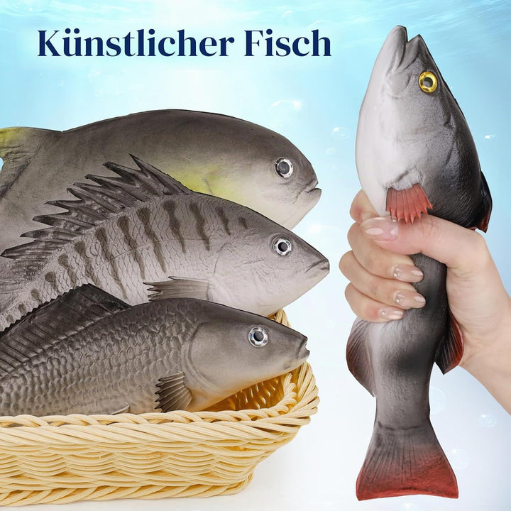 4 Stück Künstliche Fische Realistische Kunststoff Fisch Deko Simulation Lebensmittel Modell Lebensec