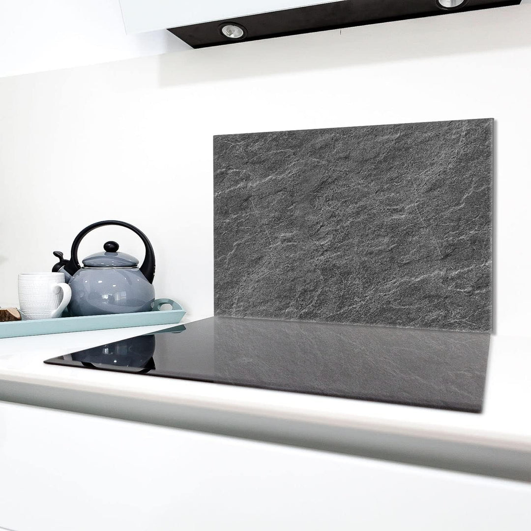 Herdabdeckplatte 80x52 cm 1-teilig Ceranfeldabdeckung Induktion Herdschutz Spritzschutz Glasplatte D
