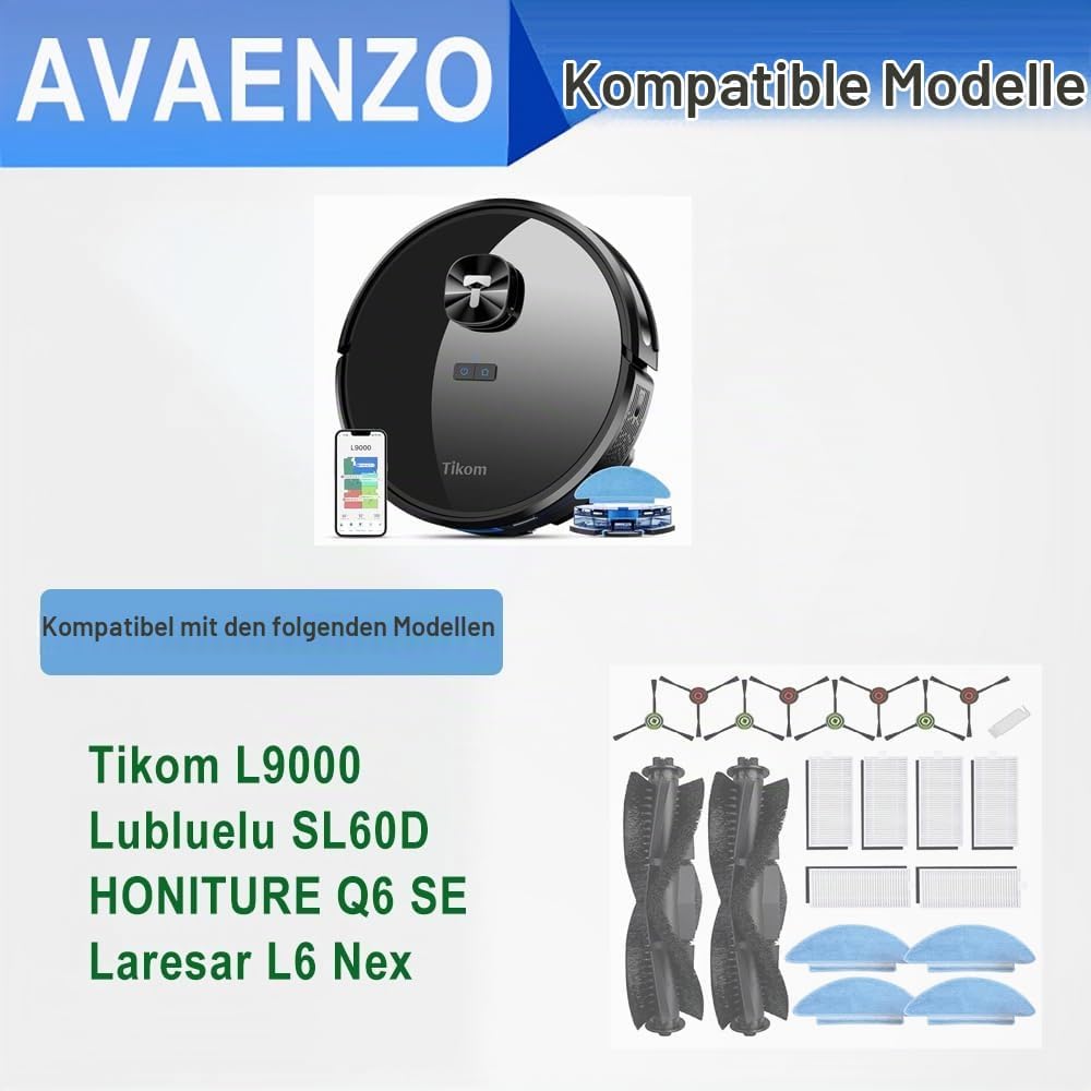 AVAENZO Zubehör für Lubluelu SL60D / Honiture Q6 SE/Tikom L9000 / Laresar L6 Nex, 2 Rollenbürste 6 H