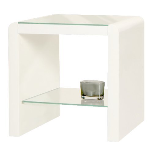 Phoenix Beistelltisch Holz Weiss, BxHxT in cm: 42,7x42,7x35
