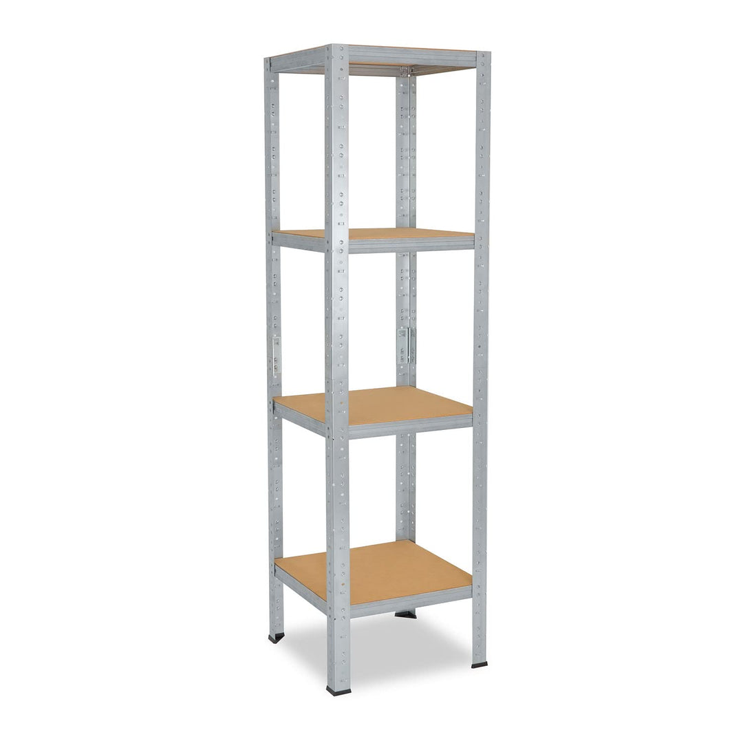 shelfplaza® 155x23x23cm Home Schwerlastregal verzinkt/Metallregal mit 4 Böden/Kellerregal Metall, Ga