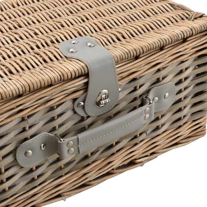 casa.pro Picknickkorb für 4 Personen Picknick-Set mit Kühltasche inkl. Geschirr Besteck Korkenzieher