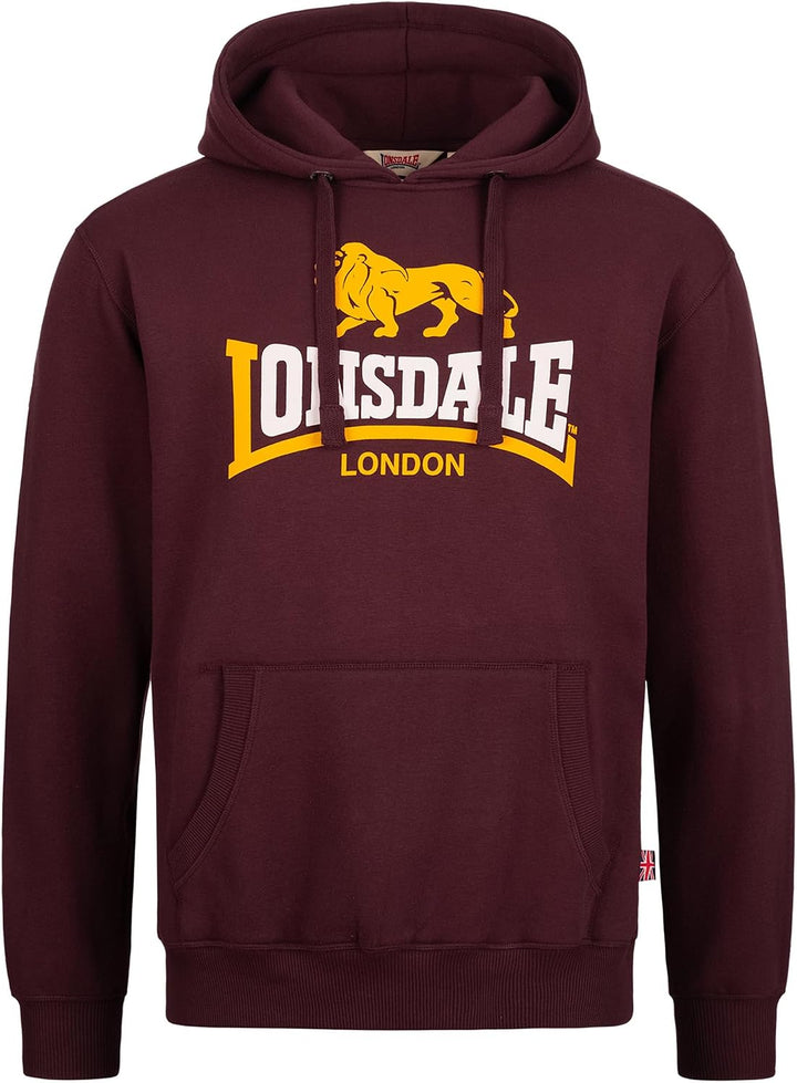 Lonsdale Herren Sleeve Hooded Sweatshirt, S Oxblood