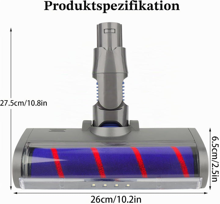 Ersatz Soft Roller Reinigungskopf mit Weicher Walze für Dyson V6 Animal, V6 Fluffy, DC58, DC59, DC61