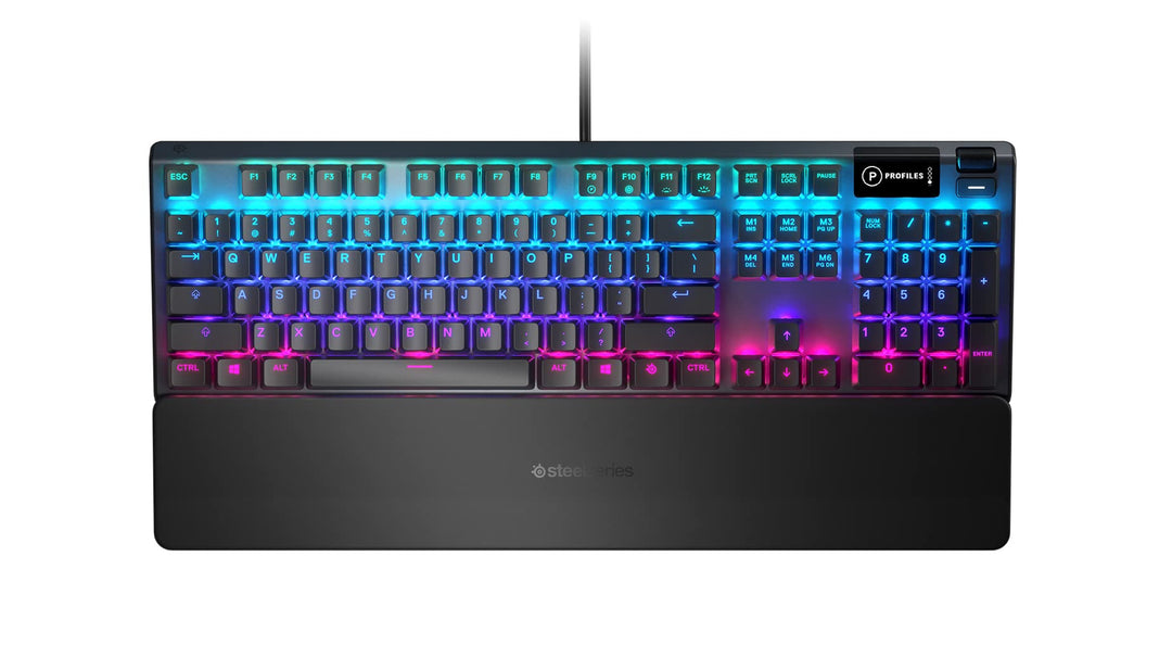 SteelSeries Apex 5 - Hybrid-Mechanische Gaming Tastatur - Tastenweise RGB-Beleuchtung - Oled Smart-D