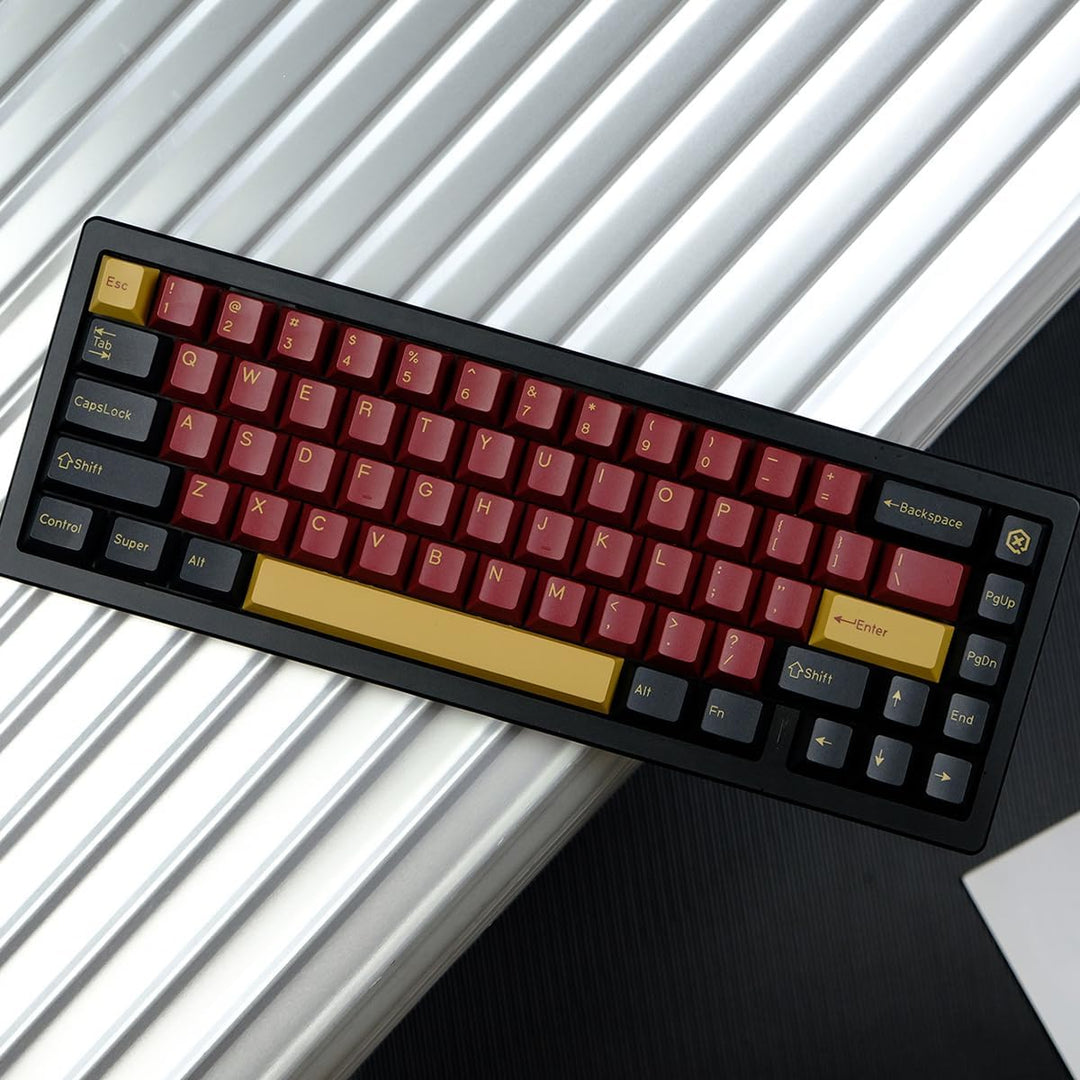 175 Tasten Double Shot PBT Keycaps Cherry Profil Red Samurai Tastenkappen für Cherry Mx Switches ISO
