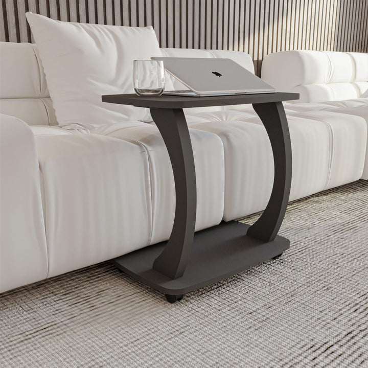 Beistelltisch Couch, mit Rollen, Laptoptisch für Couch, Kleiner Wohnzimmertisch, Sofatisch in stylis
