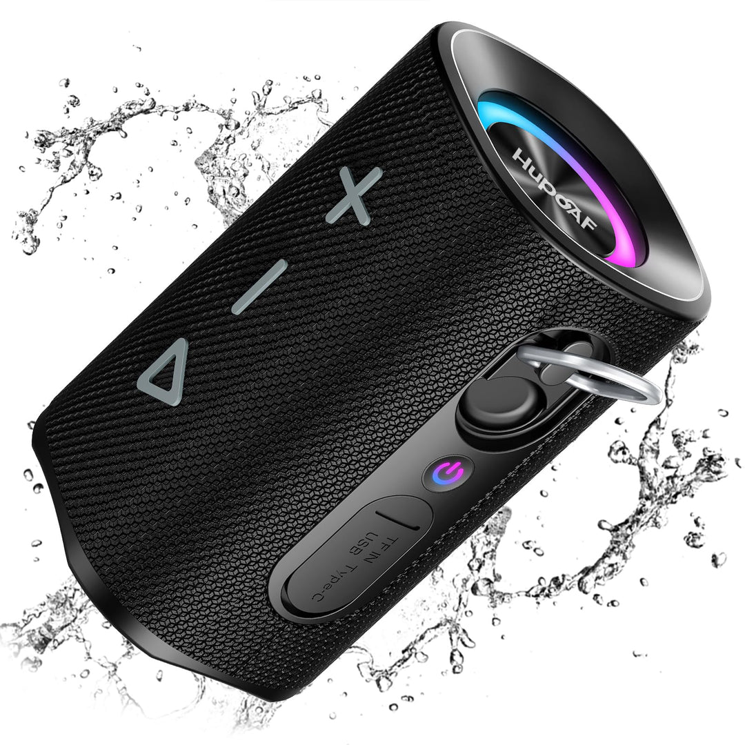 Bluetooth Lautsprecher mit Licht, Musikbox Bluetooth 5.4, 30W Max Dual Lautsprecher,30 Std Akku,Bass