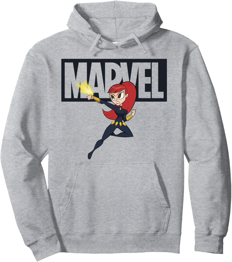 Marvel Avengers Black Widow Logo Doodle Pullover Hoodie