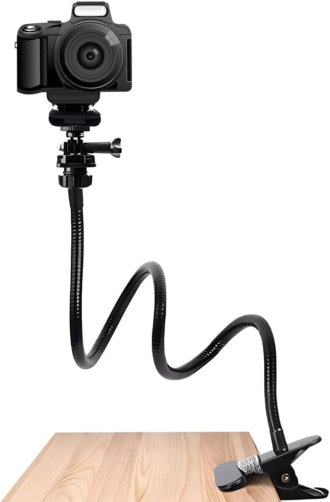 Faderr Webcam-Ständer, verbesserter flexibler Schwanenhals-Webcam-Arm, Kameraklemme Schwanenhals-Stä
