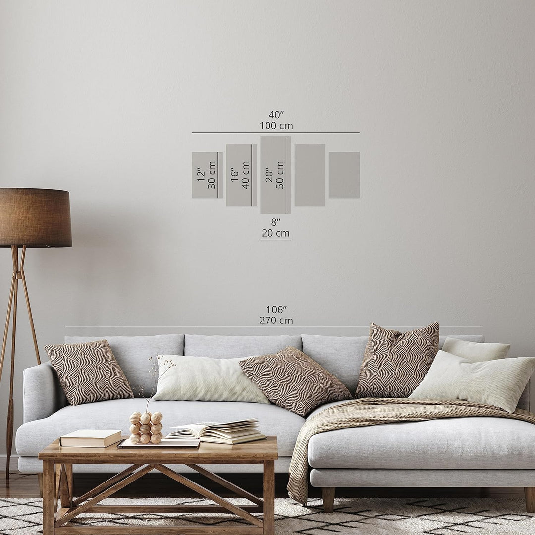 murando - Bilder New York 100x50 cm Vlies Leinwandbild 5 tlg Kunstdruck modern Wandbilder XXL Wandde