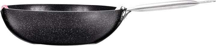 Moneta Etnea Pro Wok 30 cm Edelstahlgriff, Schwarz, 0008654330