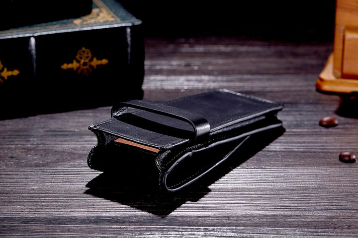 Cronus & Rhea - Stifteetui aus Leder - Modell: Basilisk - Mit Geschenkbox - Federmäppchen - Stifteha