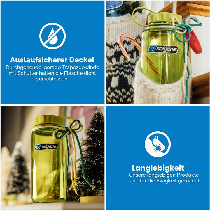 Nalgene WH Sustain Trinkflaschen Hellgrün 1 L Hellgrün Wasserflasche, Hellgrün Wasserflasche