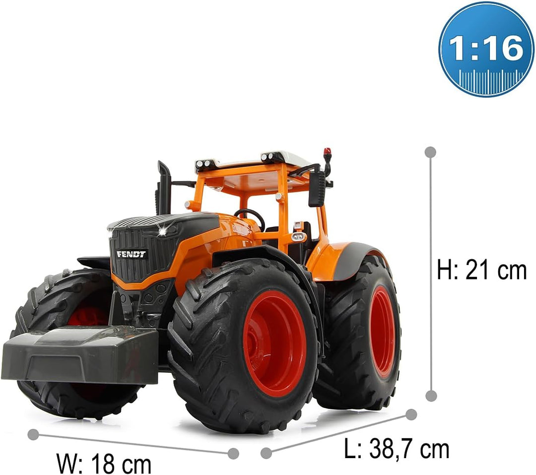 JAMARA 405045 - Fendt 1050 Vario Kommunal 1:16 2,4GHz - RC Traktor, Motorsound (abschaltbar), Rückfa