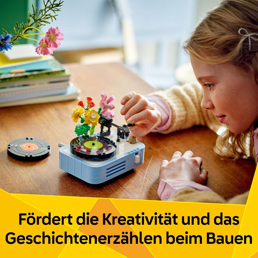 LEGO Creator 3in1 Plattenspieler mit Blumen - Spielzeug umbaubar in Radio oder Mikrofon - Musik Spie
