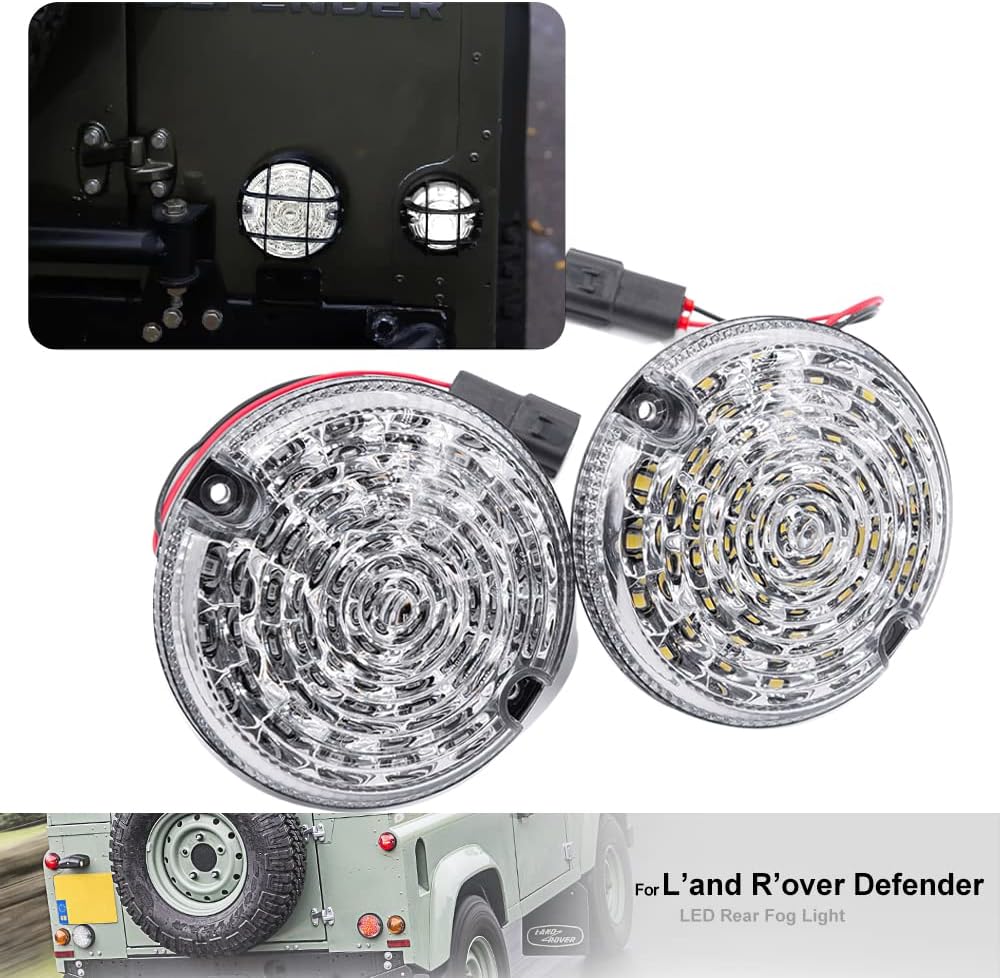 NSLUMO Aktualisierung Defender Runden LED Nebel & Rücklicht Für Defender Hinten Nebel Rückfahrschein