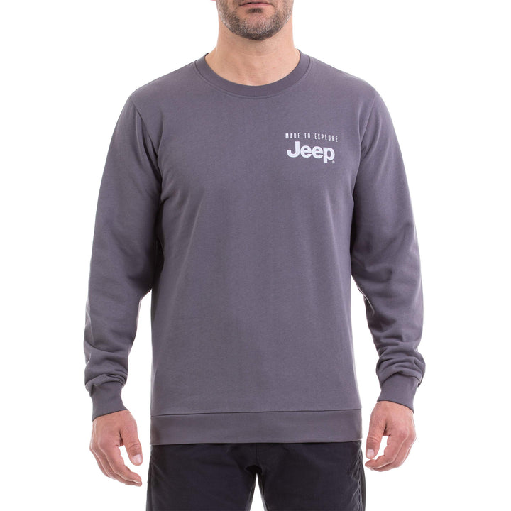 Jeep Herren Girocollo Invernale Per Con Stampa Made to Explore Sul Petto Unterhemd S Magnet/Light Gr