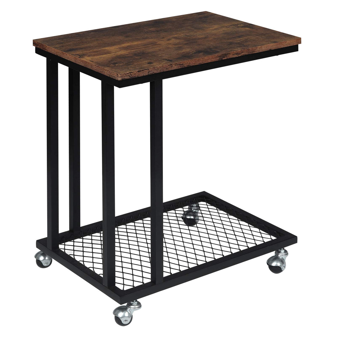 WOLTU Beistelltisch Kaffeetisch Couchtisch Sofatisch Nachttisch Betttisch Laptoptisch mit Rollen, Wo