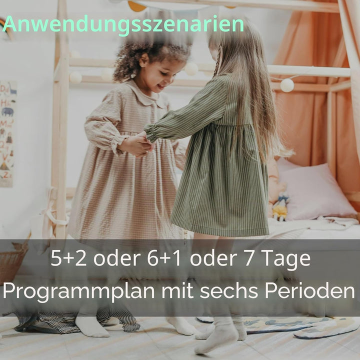 Wengart Home Thermostat programmierbar WG03-4, AC230V Max3A Touchscreen LCD Display Arbeit für Fussb