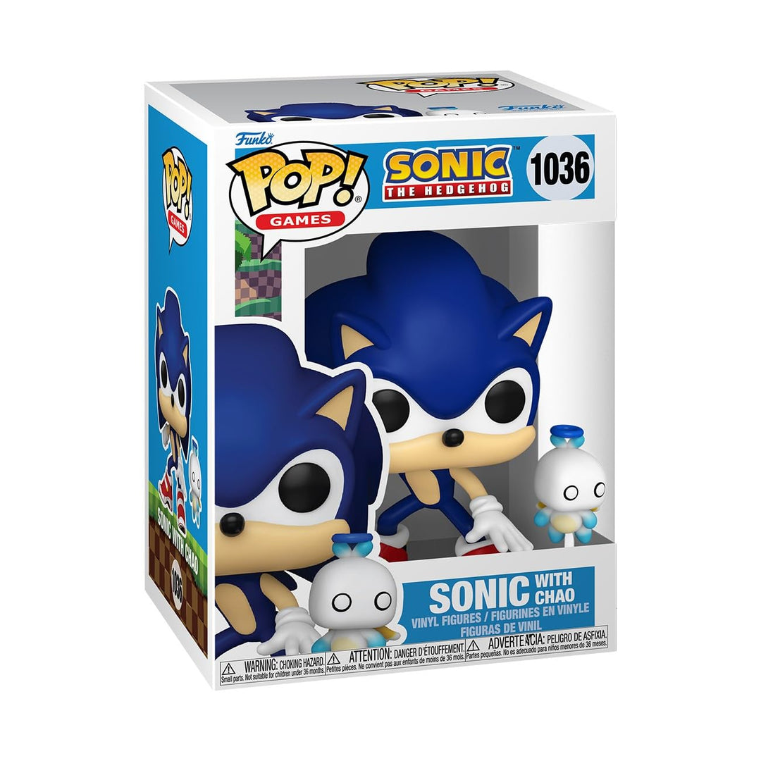 Funko Pop! & Buddy: Sonic The Hedgehog - Sonic The Hedgehog mit HChao - Vinyl-Sammelfigur - Geschenk