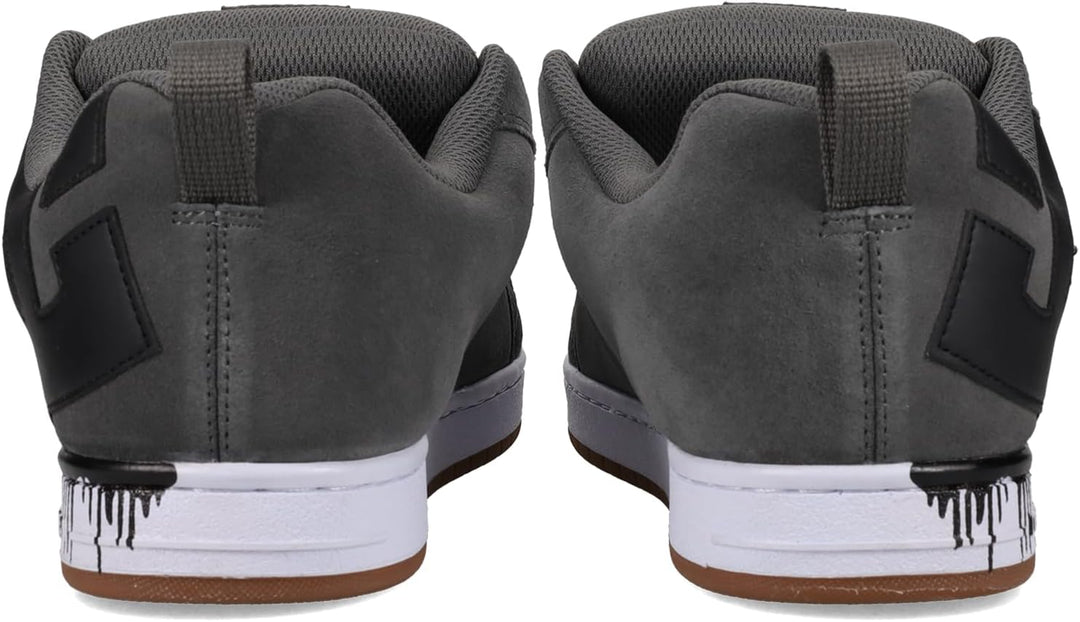 DC Shoes Herren Court Graffik Sneaker 38 EU Dk Grey Black White, 38 EU Dk Grey Black White