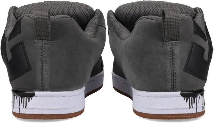 DC Shoes Herren Court Graffik Sneaker 38 EU Dk Grey Black White, 38 EU Dk Grey Black White
