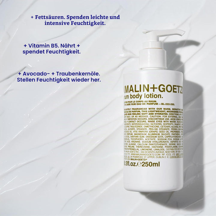 (Malin + Goetz) + Goetz Rum Body Lotion for Unisex 8.5 oz Body Lotion