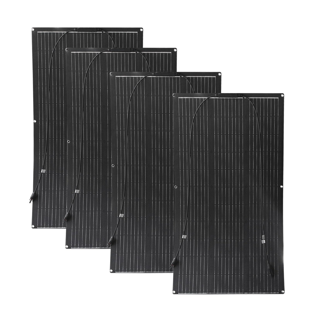 400W 12V Flexibel Solarpanel 4x100W 18V ETFE Monokristallin Solarmodul für Batterien, Marine, Wohnmo